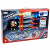 LEAN TOYS Daudzstāvu autostāvvieta 4 līmeņi ar liftu, helikopteru un automašīnām 70 daļas