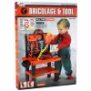 LEAN TOYS Bērnu darbnīcas DIY galds ar instrumentu piederumiem 70 cm
