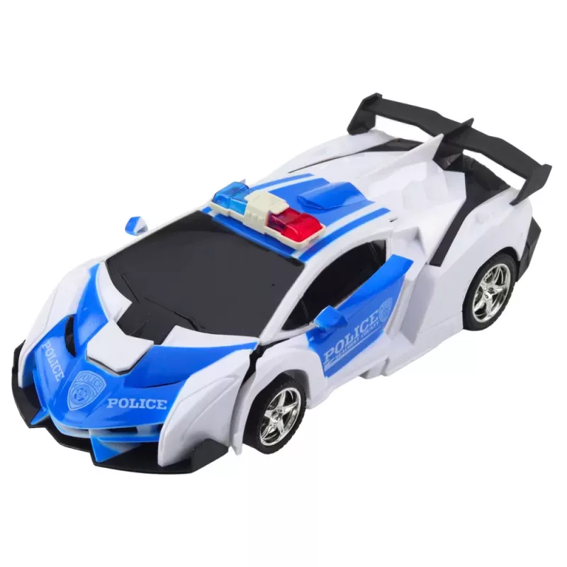 LEAN TOYS Auto Robot 2in1 Policijas tālvadības auto RC 1:18