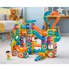 LEAN TOYS Magnētisko bloku komplekts ar bumbiņu trasi un slidkalniņu, krāsains, 188 gab.