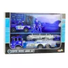 LEAN TOYS Lielais policijas auto figūru ķiveres komplekts bērniem zils