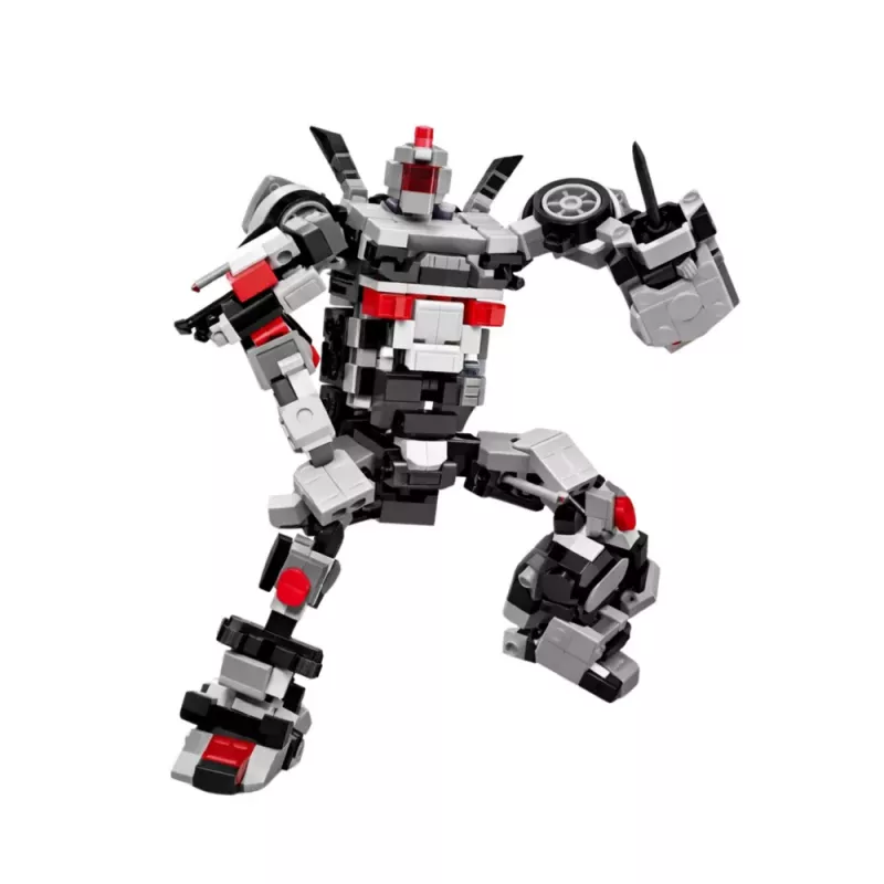 LEAN TOYS Konstrukcijas klucīši Sacīkšu auto Robots 2in1 Balts 320 gab.