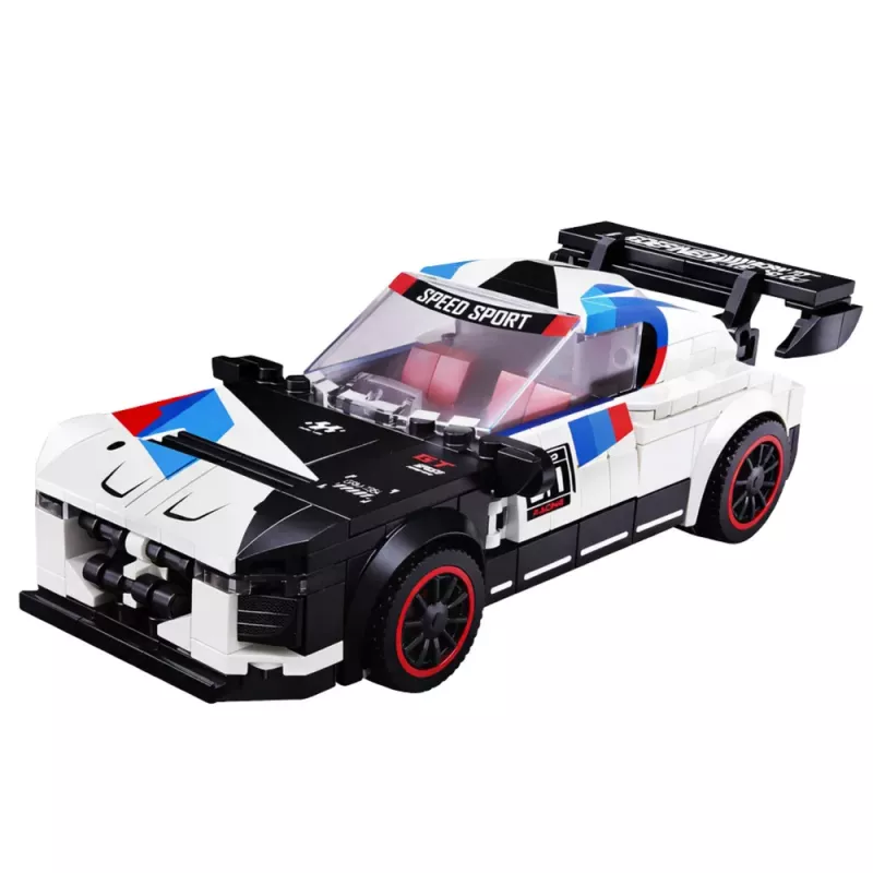 LEAN TOYS Construction Bricks Sports Car Robot 2in1 White 320 pcs