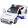 LEAN TOYS Policijas auto ar atveramām durvīm, motorizēts, gaismas un skaņas, balts