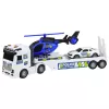 LEAN TOYS Policijas kravas auto, evakuators, helikopters, automašīna ar gaismām un skaņām