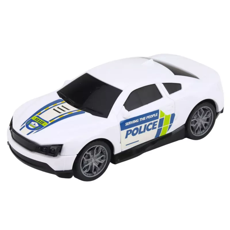 LEAN TOYS Policijas kravas auto, evakuators, helikopters, automašīna ar gaismām un skaņām