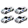 LEAN TOYS Policijas kravas auto evakuators ar policijas automašīnām, gaismām un skaņām