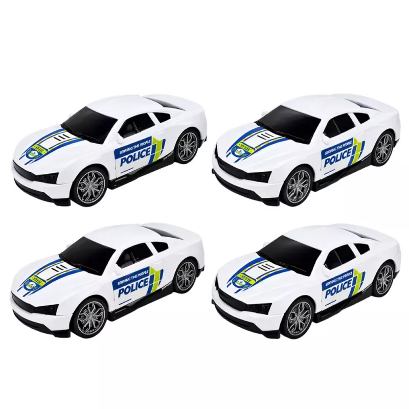 LEAN TOYS Policijas kravas auto evakuators ar policijas automašīnām, gaismām un skaņām