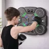 LEAN TOYS Interaktīvs muzikāls boksa vairogs ar LED gaismām, 3 līmeņi, melns