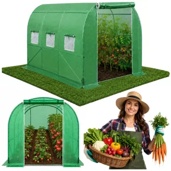 LEAN Siltumnīca Dārzeņiem, Zaļie UV Logi, 3,5x2x2M, 7M²