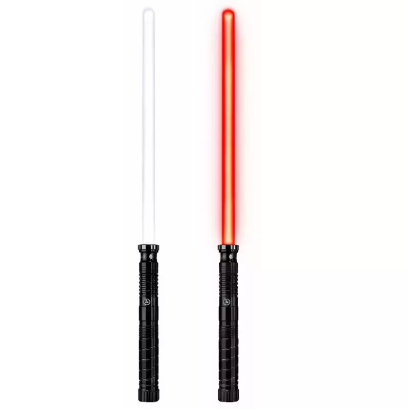 LEAN TOYS LED lāzera gaismas zobens ar skaņām, metāla rokturis, 75 cm
