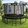 LEAN SPORT LEAN Garden Trampoline with Inner Net Black and Green 183CM 6FT