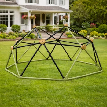 LEAN SPORT Kāpšanas kupols bērnu dārza rotaļu laukumam 182x86 cm 6FT Zils/Dzeltens