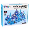 LEAN TOYS Magnētiskie bloki Ledus zeme dzīvnieku figūras Zils 94 gab.