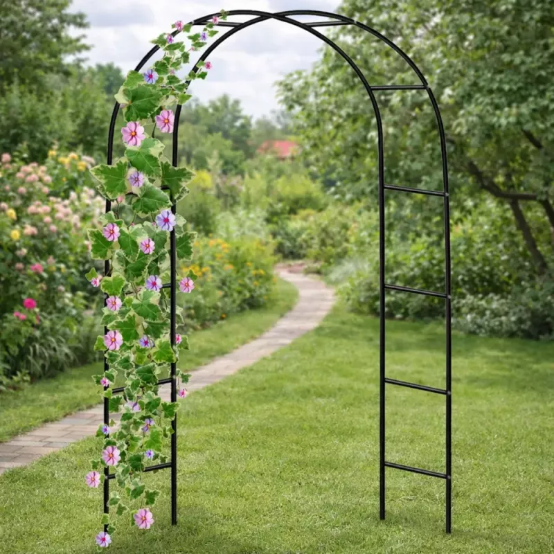 LEAN Metāla dārza pergola augiem, balsts kāpelētājiem, arka 240x140 cm