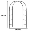 LEAN Metāla dārza pergola augiem, balsts kāpelētājiem, arka 240x140 cm