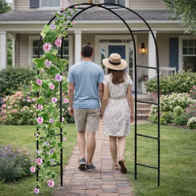 LEAN Metāla dārza pergola augiem, balsts kāpelētājiem, arka 240x140 cm
