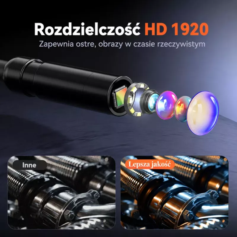 LEAN Vadu endoskopa inspekcijas kamera ar 8 LED gaismām un 4,3 collu LCD ekrānu, IP67