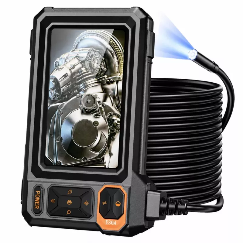 LEAN Vadu endoskopa inspekcijas kamera ar 8 LED gaismām un 4,3 collu LCD ekrānu, IP67