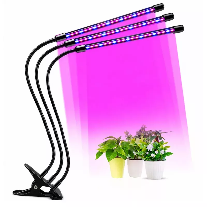 LEAN LED lampa augu audzēšanai un apgaismošanai, trīs moduļi, klipsis