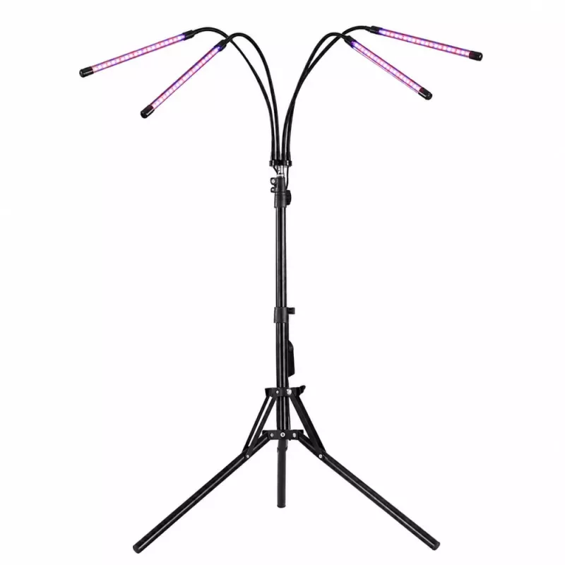 LEAN LED Lamp for Growing Crops and Illuminating Plants, 4-Panel Stand, Remote Control