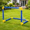 LEAN TOYS Sporta komplekts futbolam, vārti, bumba, sūknis 62x40cm