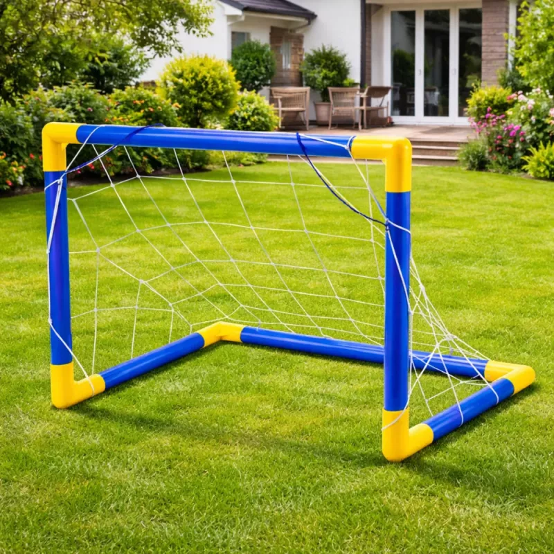 LEAN TOYS Sporta komplekts futbolam, vārti, bumba, sūknis 62x40cm