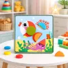 LEAN TOYS Radošā ģeometriskā puzle Mozaīkas izglītojošā puzle 35 gab.