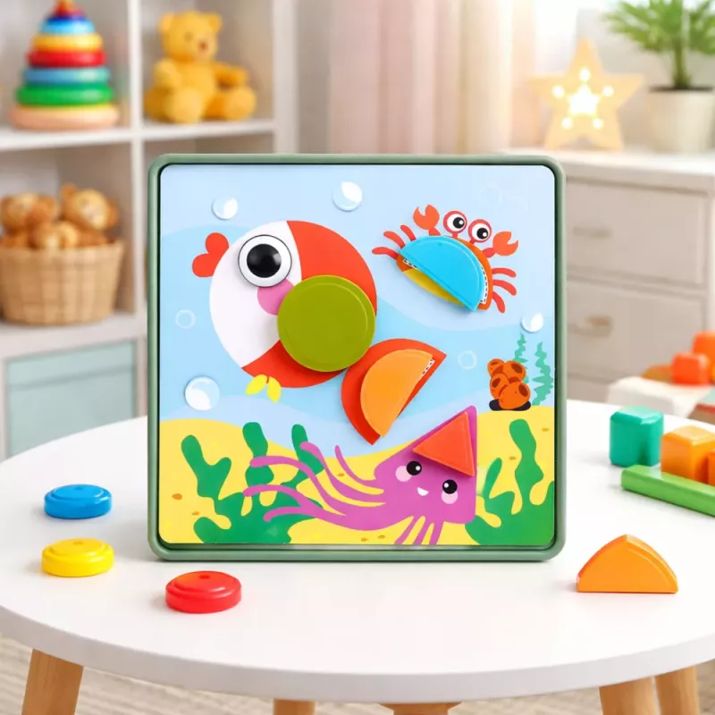 LEAN TOYS Radošā ģeometriskā puzle Mozaīkas izglītojošā puzle 35 gab.