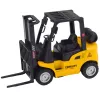 LEAN TOYS Autoiekrāvējs ar motorizētām metāla dakšām palešu un kastu pārvietošanai, dzeltens