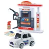 LEAN TOYS Interaktīvā policijas automašīna ar degvielas uzpildes staciju, gaismām, skaņām un dūmiem