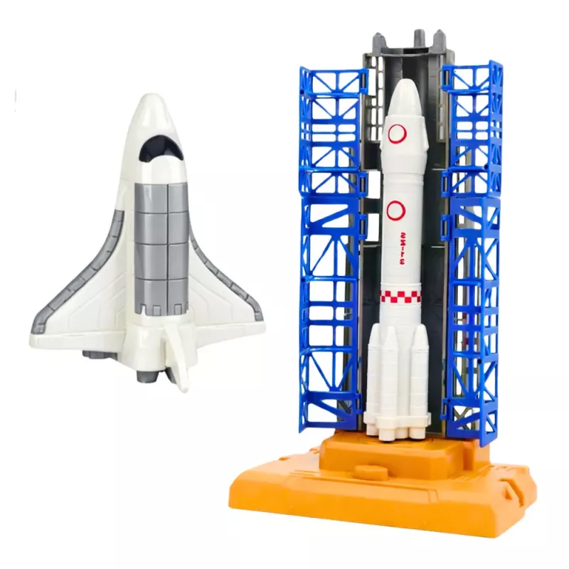LEAN TOYS Kosmosa stacija Raķete Space Shuttle Satelīti Kosmonauti Gaismas