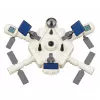 LEAN TOYS Kosmosa stacija Raķete Space Shuttle Satelīti Kosmonauti Gaismas