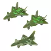 LEAN TOYS Militārais komplekts ar kravas automašīnu, iznīcinātājiem un motorizētu raķešu palaidēju
