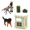 LEAN TOYS Militārais komplekts: Armijas helikopters, tanks, gaisa spilvens, karavīru bāze