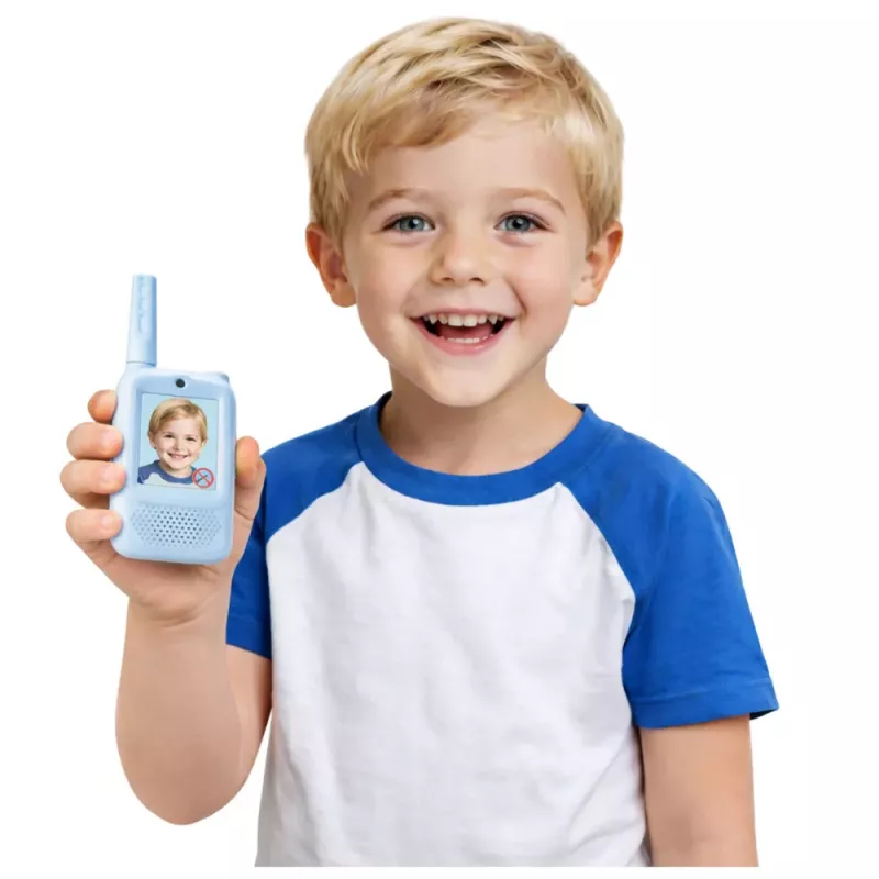 LEAN TOYS Walkie Talkies Bērniem ar Video un Kameras Ierakstu Zilā Krāsā