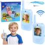 LEAN TOYS Walkie Talkies Bērniem ar Video un Kameras Ierakstu Zilā Krāsā