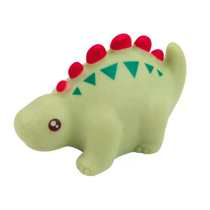 LEAN TOYS Izglītojošu gumijas dinozauru komplekts vannošanai, pasteļtoņos, 6 gab.