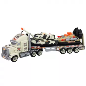 LEAN TOYS Militārais komplekts Armijas kravas automašīna Tanks Gaisa spilvens Kareivis