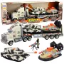 LEAN TOYS Militārais komplekts Armijas kravas automašīna Tanks Gaisa spilvens Kareivis