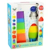 LEAN TOYS Gumijas bloku komplekts Tornis Raķete Kosmonauts Krāsains 11 gab.