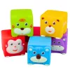 LEAN TOYS Mīksto gumijas bloku komplekts Izglītojoši dzīvnieki Krāsaini 6 gab.
