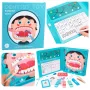 LEAN TOYS Wooden Little Dentist Set Magnetic Book Teeth Tools