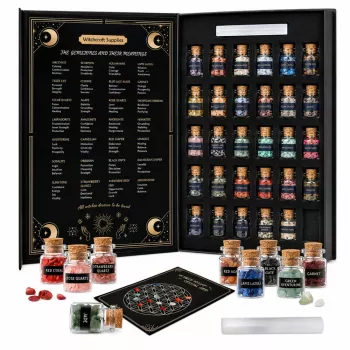 LEAN TOYS Minerālu un dārgakmeņu kristālu komplekts burciņās ar grāmatu, 30 gab.