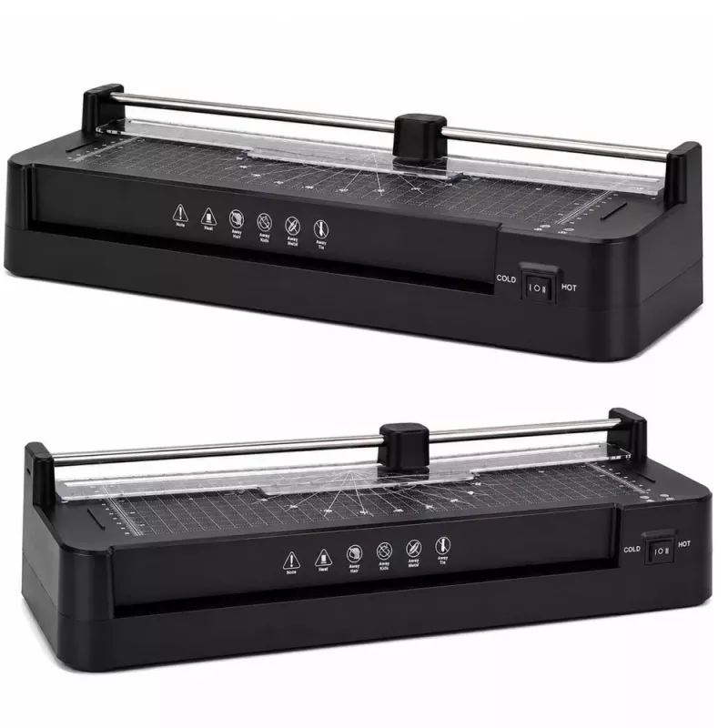 LEAN 3-in-1 Laminators ar blīvētāju un giljotīnu A3 foto dokumentiem melns