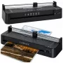 LEAN 3-in-1 Laminators ar blīvētāju un giljotīnu A3 foto dokumentiem melns