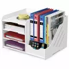 LEAN TOYS Koka galda organizators mapēm un dokumentiem A4 balts