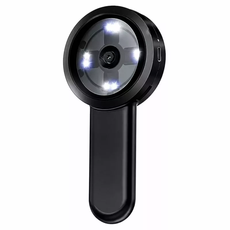LEAN TOYS Pārnēsājams rokas digitālais mikroskops HD 100x kamera IPS ekrāns 8 LED