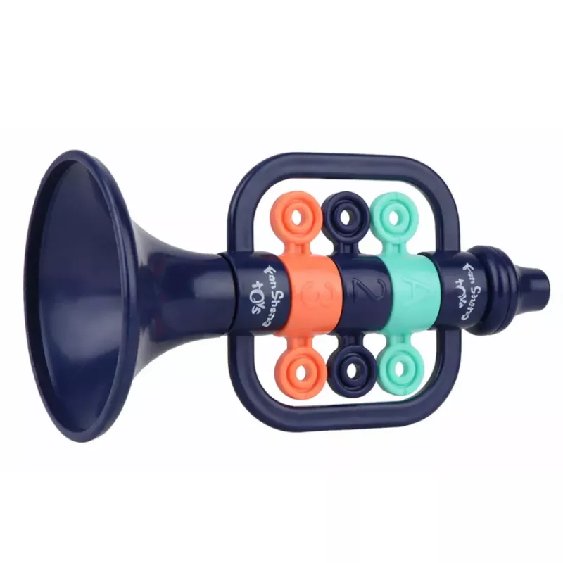 LEAN TOYS Mūzikas instrumentu komplekts bērniem: Bungas, Trompete, Grabuļi, Nūjiņas