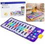LEAN TOYS Muzikālais izglītojošais deju paklājs Interaktīvā klavieres Kosmoss 120 x 48 cm